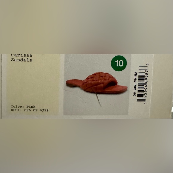 A New Day Carissa Woven Slide Sandals Size 10 Color Pink - Picture 9 of 9